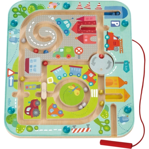 HABA Magnetisch spel - De Doolhof van de stad - HABA - OneSize - Magnetisch speelgoed