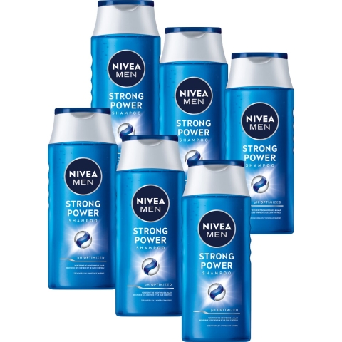 6x Nivea Men Shampoo Strong Power 250 ml