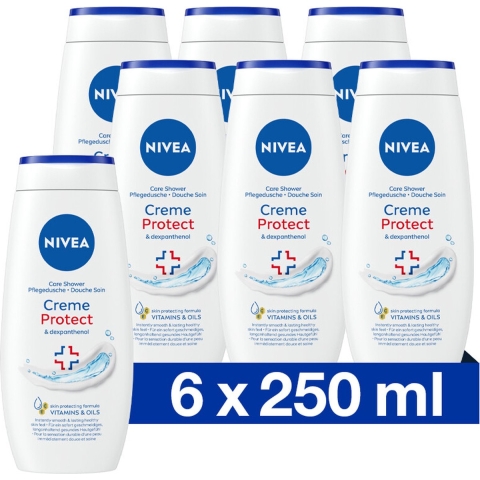 6x Nivea Douchecrème Protect 250 ml