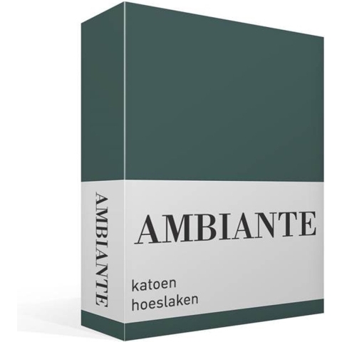Ambiante Katoen - Hoeslaken - 140x220 - Donker Groen