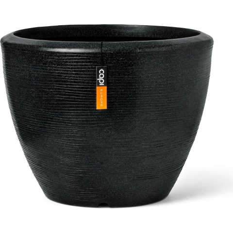 Capi Europe Bloempot bol Arc Granite - 75x60 - Zwart