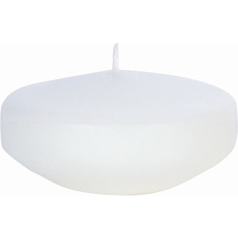 24x Witte grote drijfkaarsen 8 cm 8 branduren -
