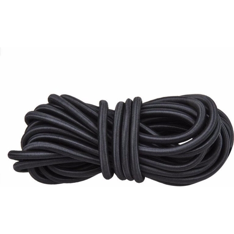 Aanhangernet span elastiek - 3x - 10 meter - aanhanger net koord - zwart - 7,5 mm -
