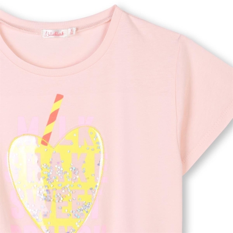 Billieblush T-Shirt - Roze Pale m. Print - Billieblush - 5 jaar (110) - T-Shirt