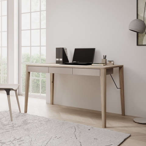 Meubella Bureau Mazar - Licht eiken - 139 cm