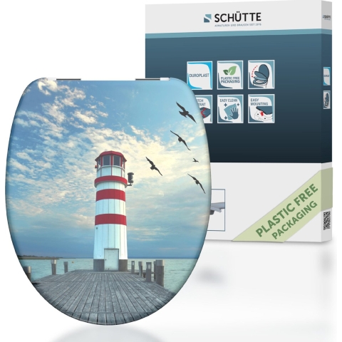 Schutte Duroplast WC-bril LIGHTHOUSE met soft-close
 - 82149 82149