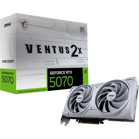 MSI Nvidia GeForce RTX 5070 Videokaart GeForce RTX5070 VENTUS 2X OC White 12 GB GDDR7-RAM PCIe x16 HDMI 2.1, DisplayPort 2.1