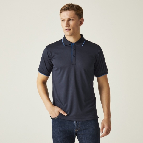 Ragetta RG264 Navigate Short Sleeve Polo - Navy/French Blue - M