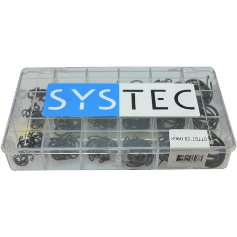 Systec Assortimentsdoos 18-Vaks Zekeringsring Voor As Gefosfateerd Din471 - 8960.60.18109