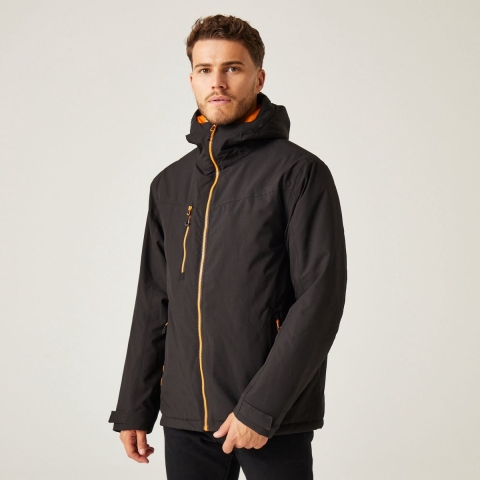 Ragetta RG253 Navigate Waterproof Insulated Jacket - Black/Orange Pop - 3XL