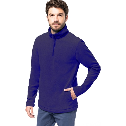 Fleece trui - indigo blauw - warme sweater - voor heren - polyester XL -