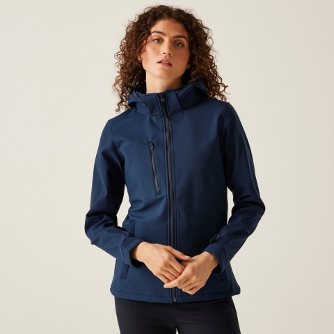 Ragetta RG702 Women´s Venturer 3-Layer Printable Hooded Softshell Jacket - Navy/Navy - 40 (14)