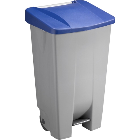 Afvalcontainer/rolemmer/pedaalemmer Basic - blauw - 120 liter - 51 x 43 x 88 cm - huis/tuin afval sc -