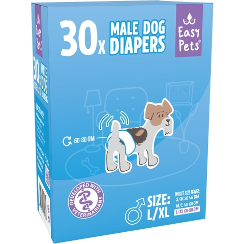EasyPets Hondenluiers Reu L/XL 30 stuks