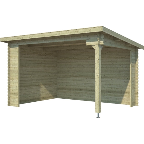 Overkapping Lara 380x275 Olijfgroen Geimpregneerd - Outdoor life
