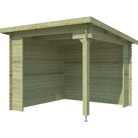 Overkapping Lara 275x275 Olijfgroen Geimpregneerd - Outdoor life