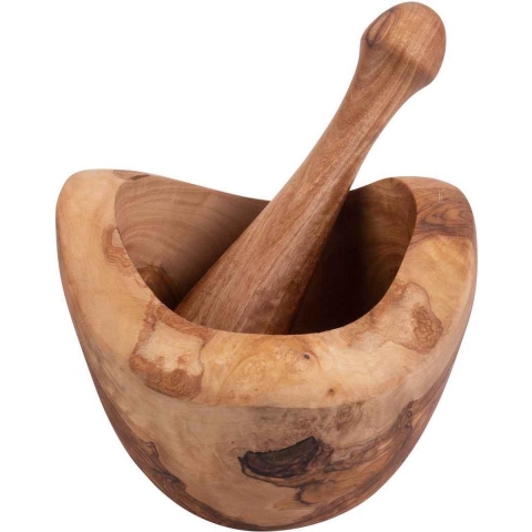 Bowls and Dishes Olijfhouten Vijzel 14 cm