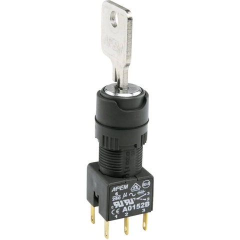 APEM A018223 A018223 Sleutelschakelaar 1 x 90 ° 1 stuk(s)