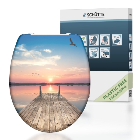 Schutte Duroplast WC-bril SUNSET SKY met soft-close en quick-release
 - 82378 82378