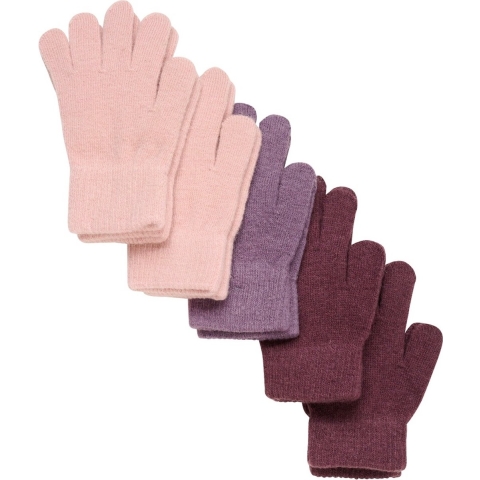 CeLaVi Handschoenen - Wol/Nylon - 5-pack - Misty Rose - CeLaVi - 7-12 jaar (122-152) - Wanten