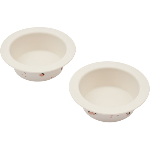 Liewood Kom m. Zuignap - 2-pack - Silicone - Peony - Peach/Sea S - Liewood - OneSize - Kom