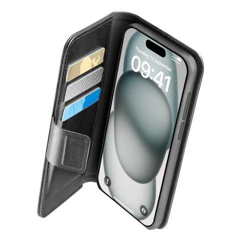 Cellularline Iphone 15 Plus Case Book Agenda Zwart