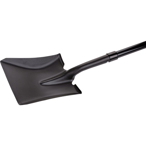 BLACK+DECKER Schep - Vierkante Kop - 149 CM - Stevig en Lichtgewicht Glasvezel - Zwart