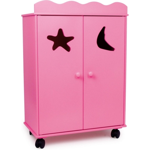 Base Toys Houten Poppen Kledingkast - Roze