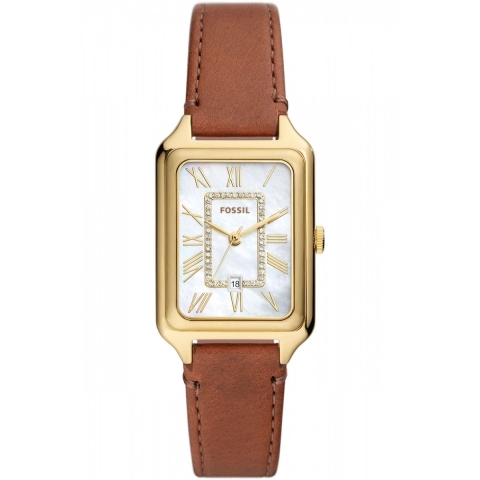 Fossil RAQUEL ES5307 Dames Horloge 26 mm - Bruin