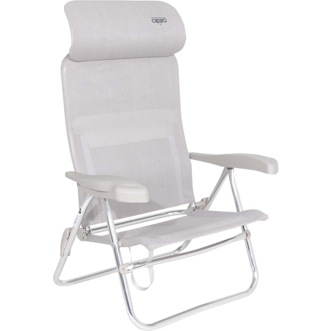 Crespo - Strandstoel - AL/205 - Compact - Licht grijs