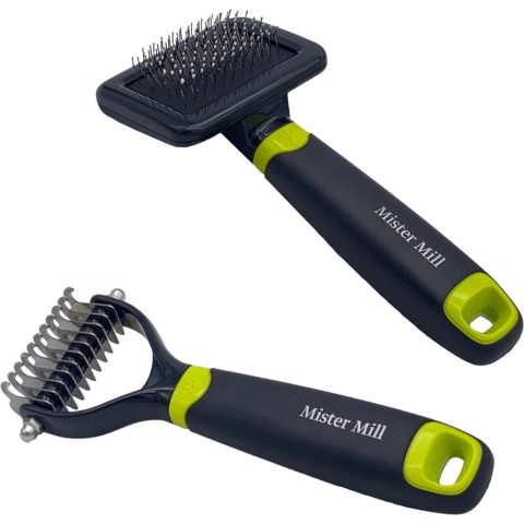 Mister Mill Voordeel Set: Slickerborstel S (7cm) + Ondervachtkam S (7cm)