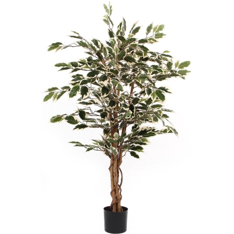 Mica Decorations Ficus Kunstplant - H110 xØ70 cm - Groen Bont