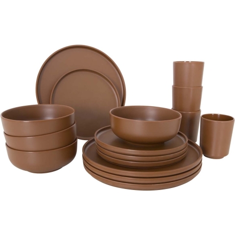 Bo-Camp - Industrial - Servies - Patom - 16 Stuks - Terra