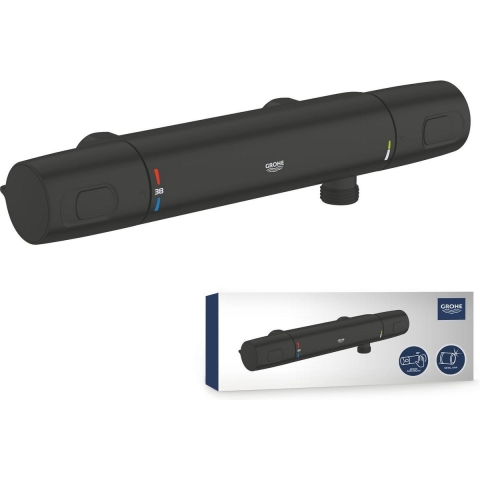 GROHE QuickFix Precision Trend thermostatische douchemengkraan - Waterbesparend - Matte Black