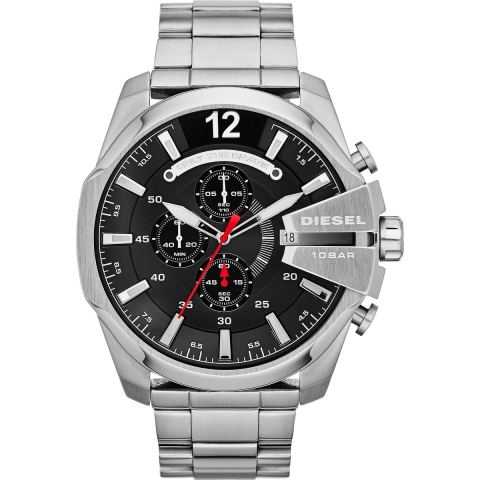 Diesel Mega Chief DZ4308 Herenhorloge 51 mm - Zilverkleurig