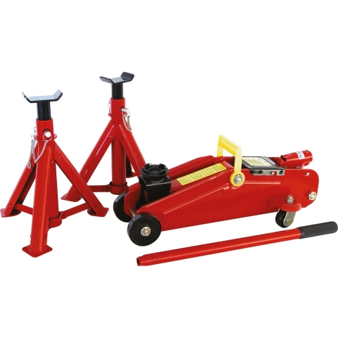 Carpoint Verrijdbare Garagekrik&Assteunen 2 Ton | Krik 2000KG