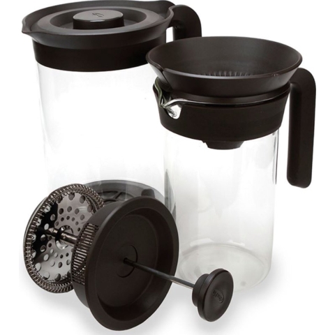 La Cafetière Cafetière Seattle 3-in-1 Glas 1 Liter Staal Zwart