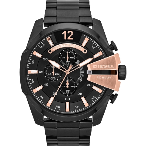 Diesel Mega Chief DZ4309 Herenhorloge 51 mm - Zwart
