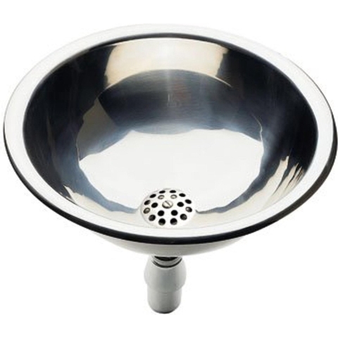 Plieger Rimini Wastafel - Spoelbak - 33,5cm RVS gepolijst met plug