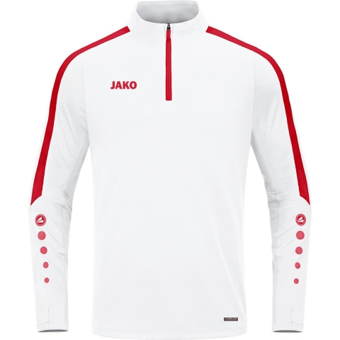 JAKO 8623K Ziptop Power Kids - Wit/Rood - 152