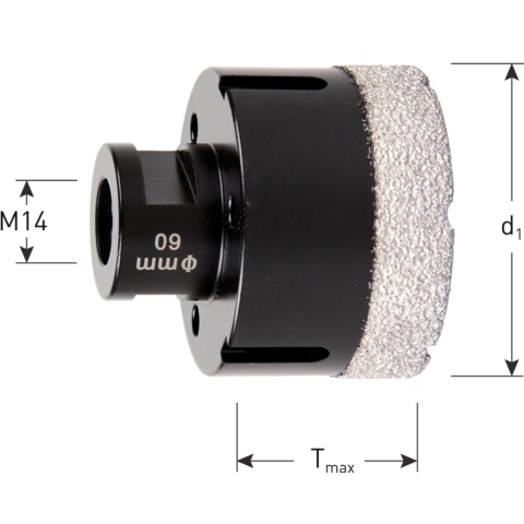 Rotec Graniet tegelboorkroon M14 opname 82 mm PREMIUM - 7574082