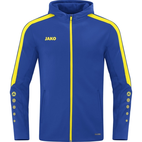 JAKO 6823 Jas Met Kap Power - Royal/Citroen - 3XL