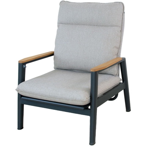 Merino lounge stoel midnight grey sunny creme - Oosterik home