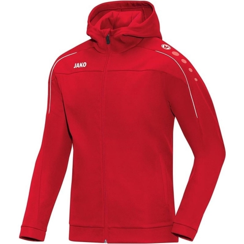 JAKO 6850D Jas Met Kap Classico Dames - Rood - 48