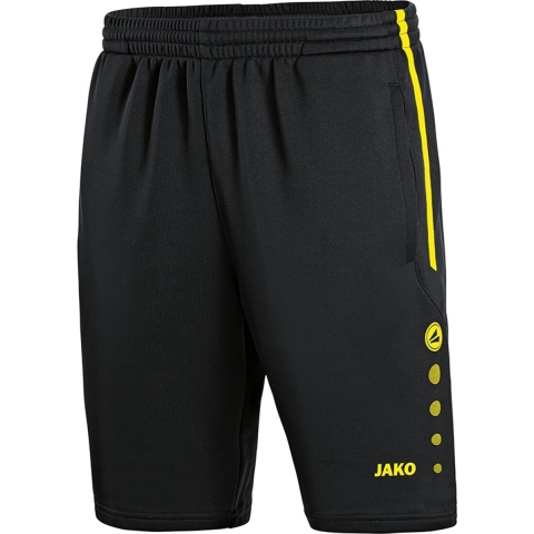 JAKO 8595 Trainingsshort Active - Zwart/Fluogeel - XXL