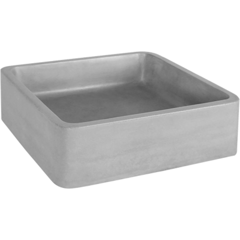 Differnz Marba Waskom - Wastafel Beton - Lichtgrijs - Vierkant - 40 x 40 x 12 cm