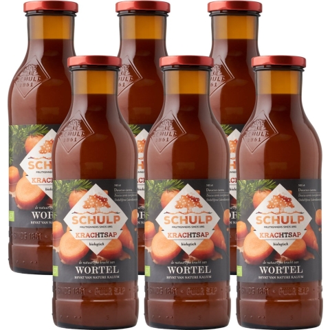 Schulp Wortelsap Puur Krachtsap Biologisch 6 x 0,75 liter