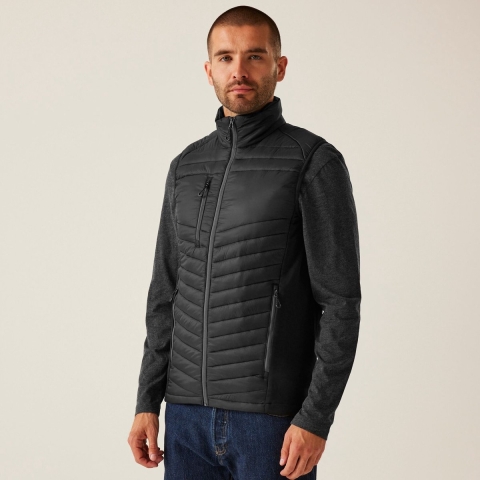 Ragetta RG894 Navigate Hybrid Bodywarmer - Black/Seal Grey - S