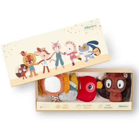 Lilliputiens Sensorische wirwar - 3-pack - Jack de Leeuw - Lilliputiens - OneSize - Rammelaar