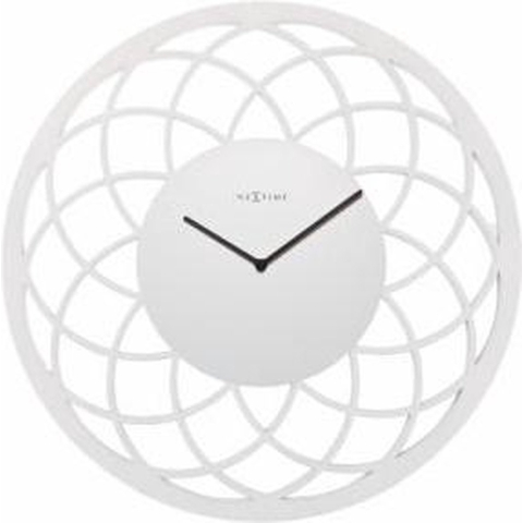 NeXtime Big Dreamcatcher - Klok - Rond - Hout -Ø 60 cm - Wit
